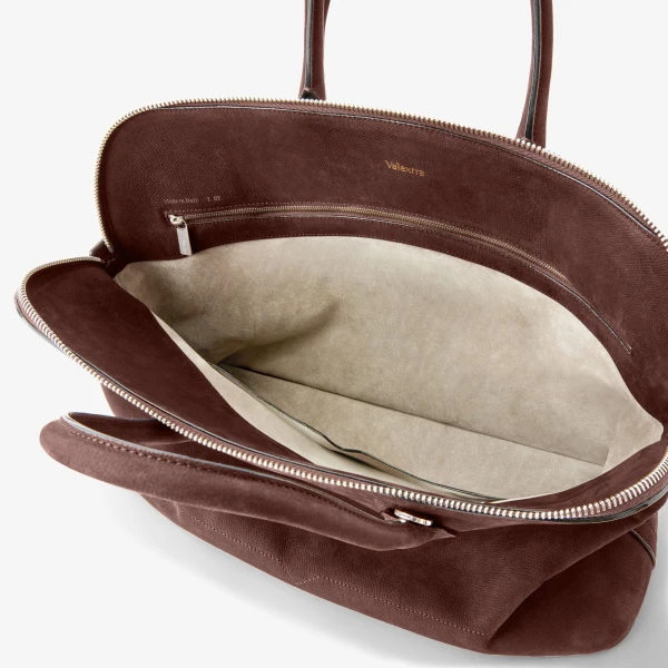 Valextra MyLogo Senso Bowling Bag in Chocolate Brown | Men Bags | Coveti