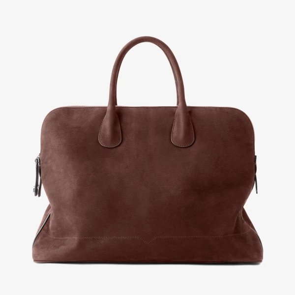 Valextra MyLogo Senso Bowling Bag in Chocolate Brown | Men Bags | Coveti