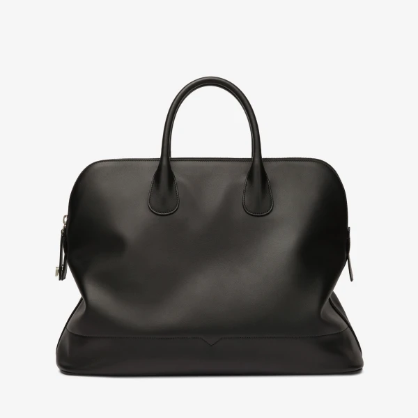Valextra MyLogo Sublime Bowling Bag in Black | Totes & Top-Handle Bags | Coveti
