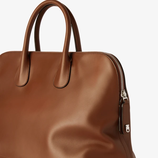 Valextra MyLogo Sublime Bowling Bag in Chocolate Brown | Men Bags | Coveti