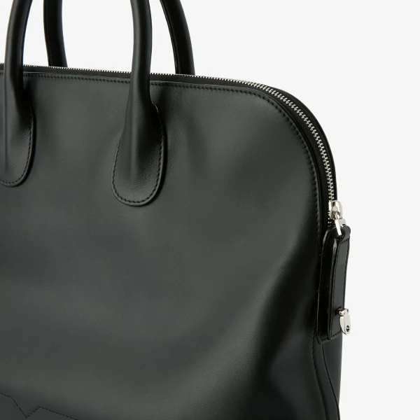 Valextra MyLogo Sublime Bowling Medium Bag in Black | Totes & Top-Handle Bags | Coveti