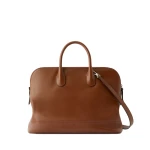 Valextra MyLogo Sublime Bowling Medium Bag in Chocolate Brown | Totes & Top-Handle Bags | Coveti