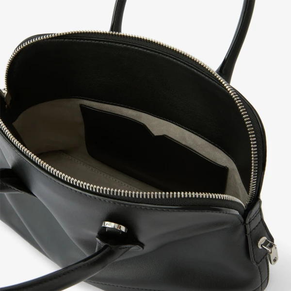 Valextra MyLogo Sublime Bowling Mini Bag in Black | Mini Bags | Coveti