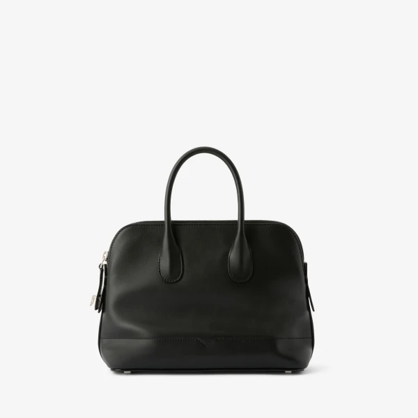 Valextra MyLogo Sublime Bowling Mini Bag in Black | Mini Bags | Coveti