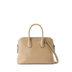 Valextra MyLogo Sublime Bowling Mini Bag in Cashmere Beige | Mini Bags | Coveti