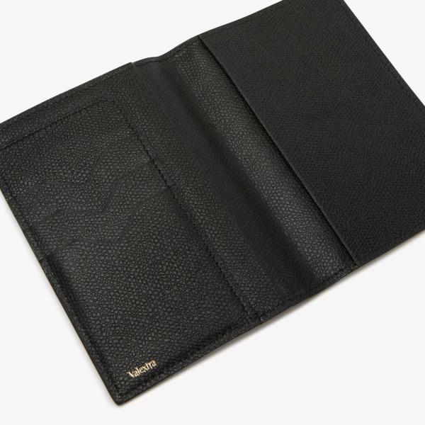 Valextra Passport Holder 3CC in Black | Wallets & Purses | Coveti