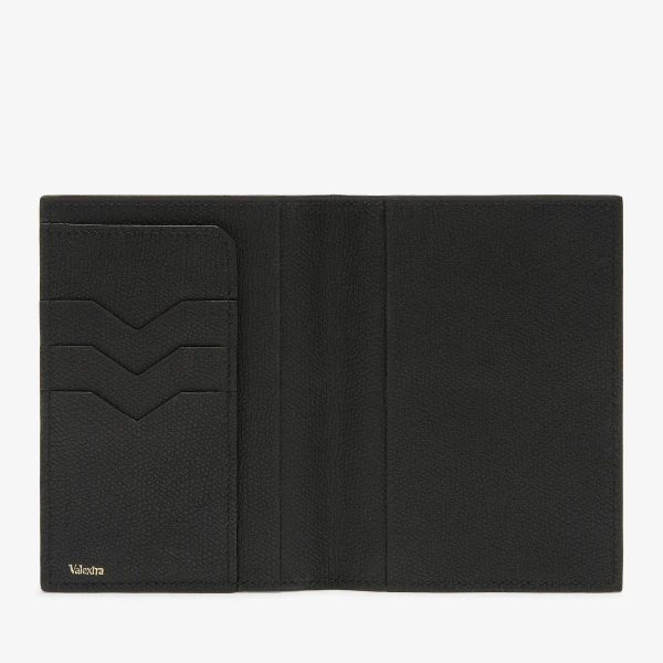 Valextra Passport Holder 3CC in Black | Wallets & Purses | Coveti