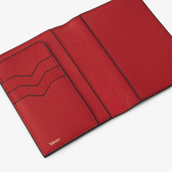 Valextra Passport Holder 3CC in Crimson Red | Wallets & Purses | Coveti