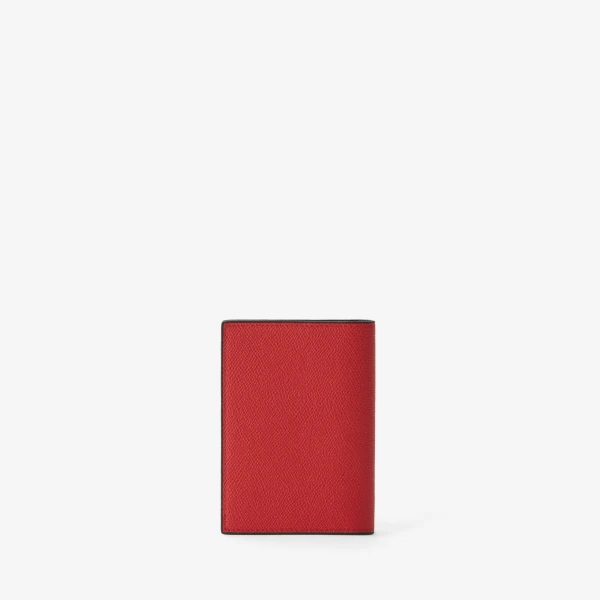 Valextra Passport Holder 3CC in Crimson Red | Wallets & Purses | Coveti