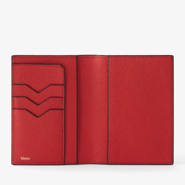 Valextra Passport Holder 3CC in Crimson Red | Wallets & Purses | Coveti