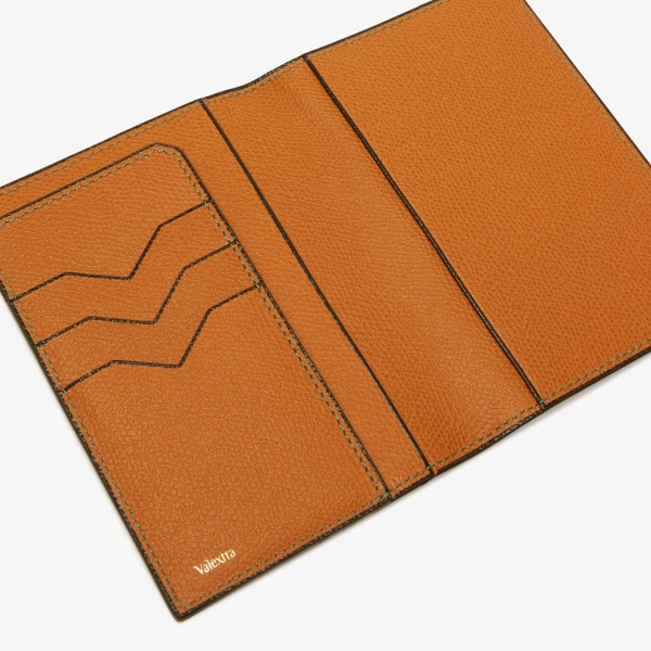Valextra Passport Holder 3CC in Havana Brown | Wallets & Purses | Coveti