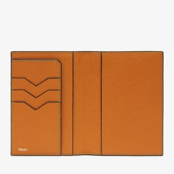 Valextra Passport Holder 3CC in Havana Brown | Wallets & Purses | Coveti