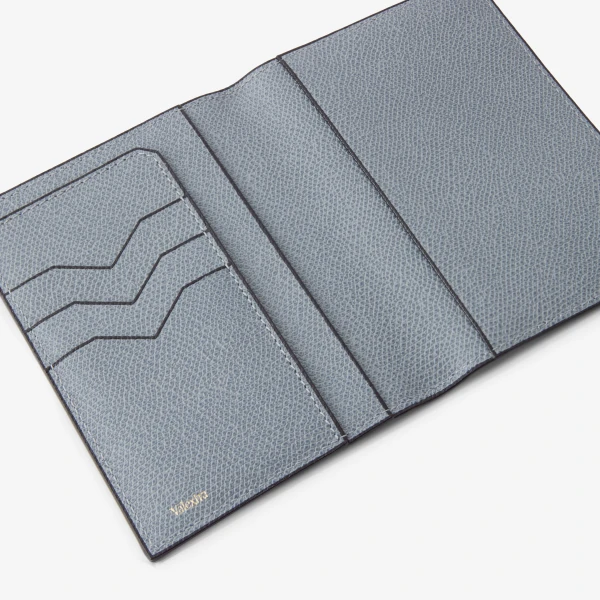 Valextra Passport Holder 3CC in Niagara Blue | Wallets & Purses | Coveti