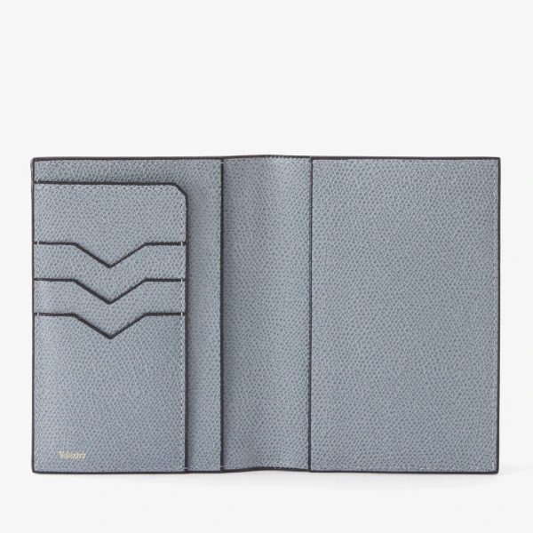 Valextra Passport Holder 3CC in Niagara Blue | Wallets & Purses | Coveti