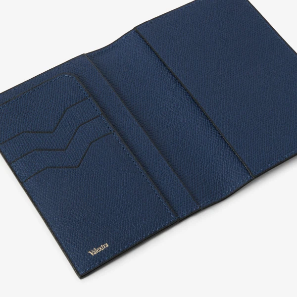 Valextra Passport Holder 3CC in Sapphire Blue | Cases | Coveti