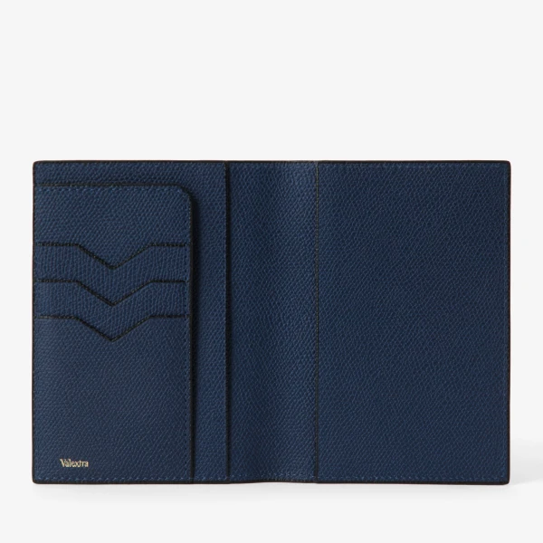 Valextra Passport Holder 3CC in Sapphire Blue | Cases | Coveti