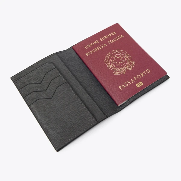 Valextra Passport Holder 3CC in Smokey Grey | Wallets & Purses | Coveti