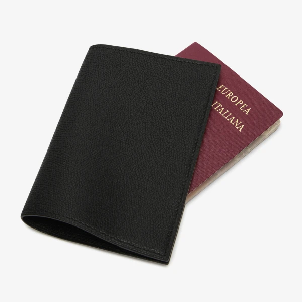 Valextra Passport Holder in Black | Wallets & Purses | Coveti