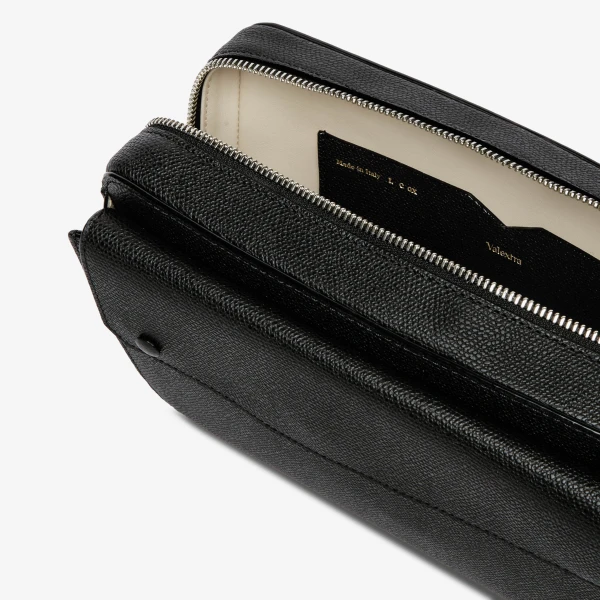 Valextra Pocket Bum Bag in Black | Men Bags | Coveti