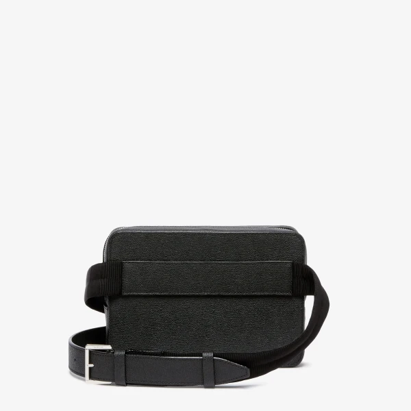 Valextra Pocket Bum Bag in Black | Men Bags | Coveti