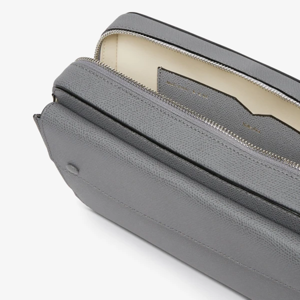Valextra Pocket Bum Bag in Fog Grey | Men Bags | Coveti
