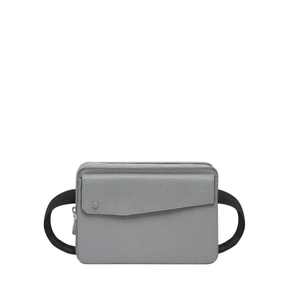 Valextra Pocket Bum Bag in Fog Grey | Men Bags | Coveti
