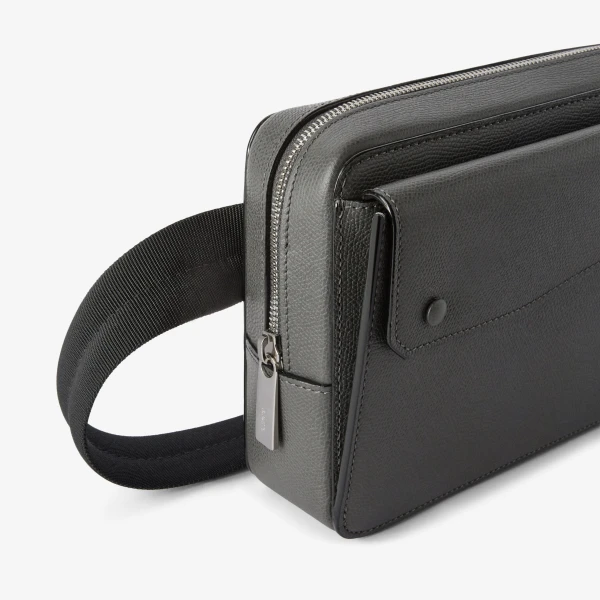 Valextra Pocket Bum Bag in Smokey Grey | Men Bags | Coveti
