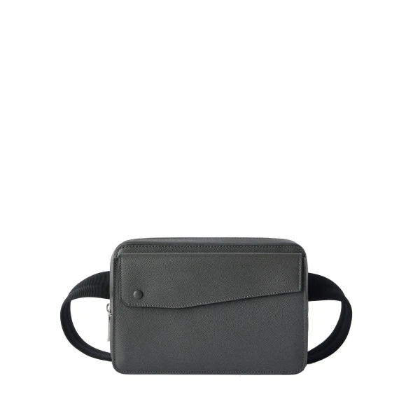Valextra Pocket Bum Bag in Smokey Grey | Men Bags | Coveti