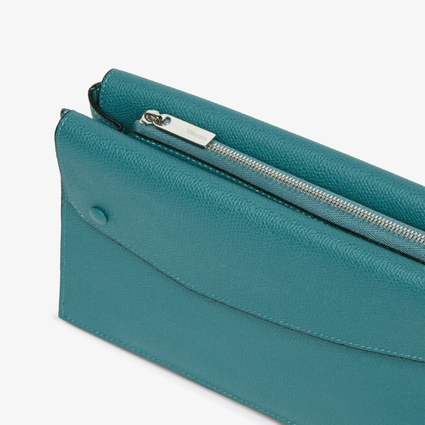 Valextra Pocket Crossbody Bag in Bottle Green | Men Bags | Coveti