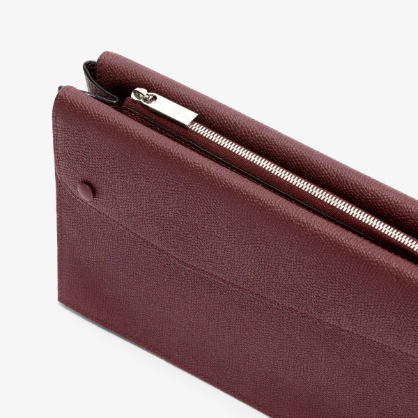 Valextra Pocket Crossbody Bag in Claret Red | Men Bags | Coveti