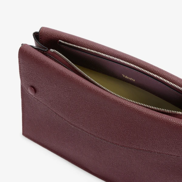 Valextra Pocket Crossbody Bag in Claret Red | Men Bags | Coveti
