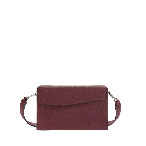 Valextra Pocket Crossbody Bag in Claret Red | Men Bags | Coveti