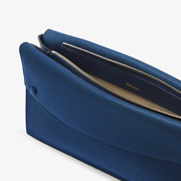 Valextra Pocket Crossbody Bag in Sapphire Blue | Shoulder & Crossbody Bags | Coveti