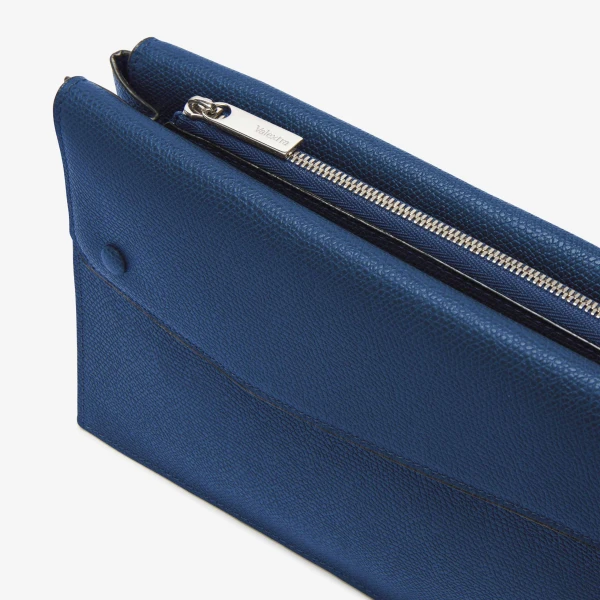 Valextra Pocket Crossbody Bag in Sapphire Blue | Shoulder & Crossbody Bags | Coveti