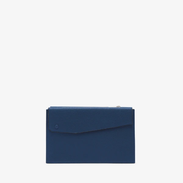 Valextra Pocket Crossbody Bag in Sapphire Blue | Shoulder & Crossbody Bags | Coveti