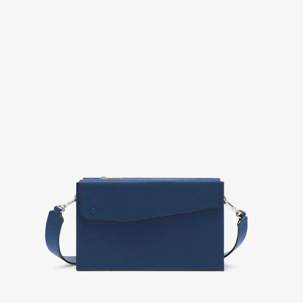 Valextra Pocket Crossbody Bag in Sapphire Blue | Shoulder & Crossbody Bags | Coveti