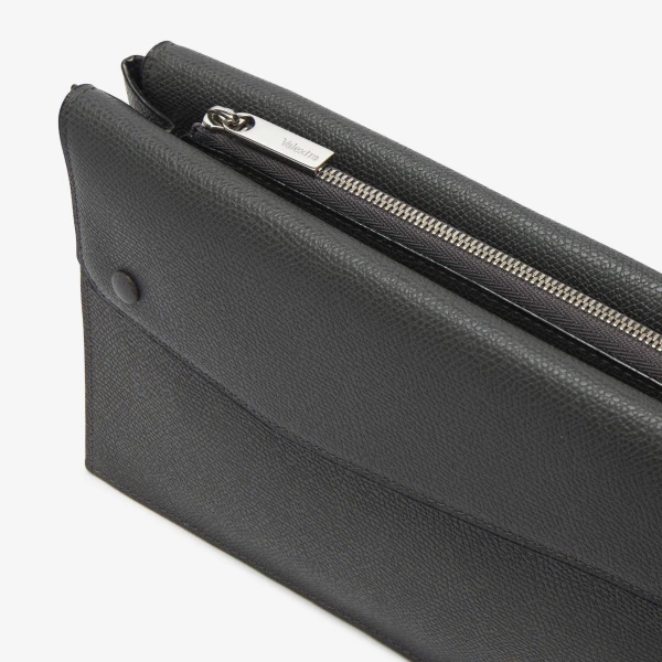 Valextra Pocket Crossbody Bag in Smokey Grey | Men Bags | Coveti
