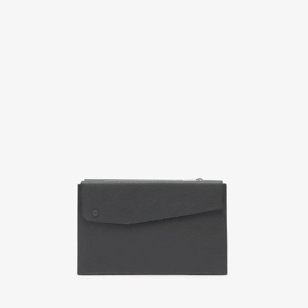 Valextra Pocket Crossbody Bag in Smokey Grey | Men Bags | Coveti