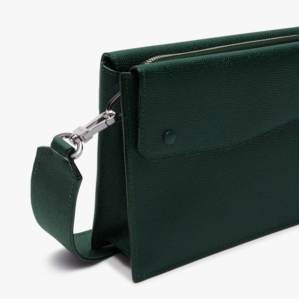 Valextra Pocket Crossbody Bag in Valextra Green | Men Bags | Coveti