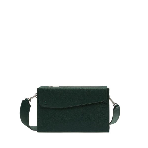 Pocket Crossbody Bag in Valextra Green