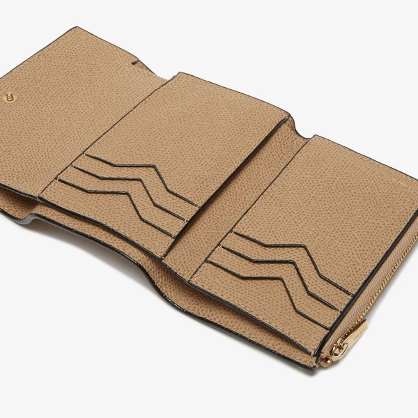 Valextra Pocket Purse 6CC in Cashmere Beige | Wallets & Purses | Coveti