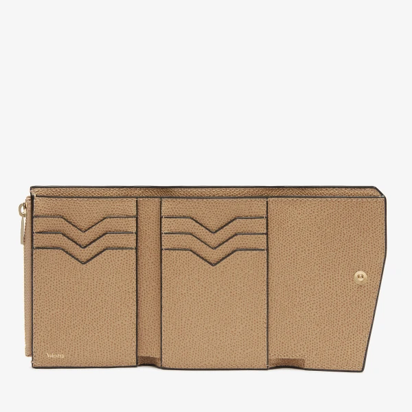 Valextra Pocket Purse 6CC in Cashmere Beige | Wallets & Purses | Coveti