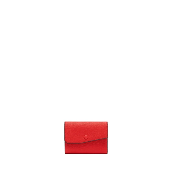 Valextra Pocket Purse 6CC in Crimson Red | Wallets & Purses | Coveti