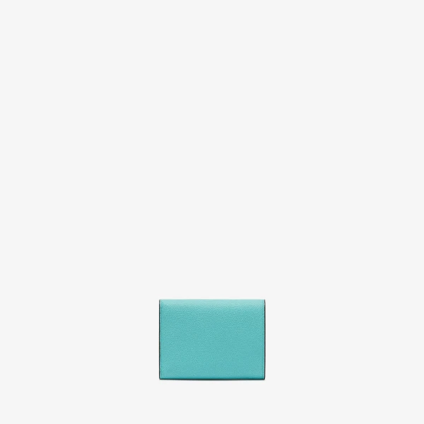 Valextra Pocket Purse 6CC in Ocean Blue | Wallets & Purses | Coveti