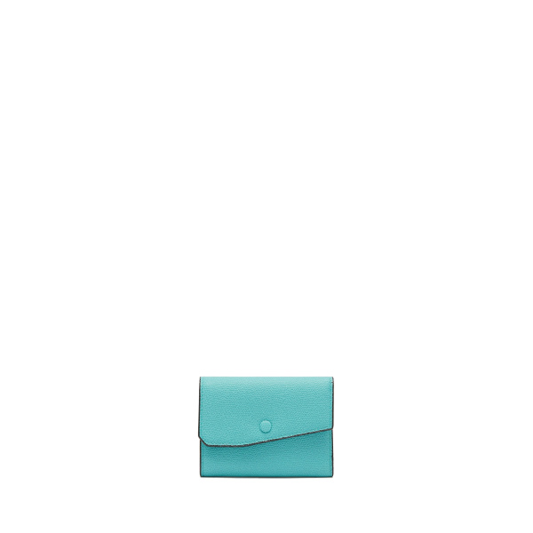 Valextra Pocket Purse 6CC in Ocean Blue | Wallets & Purses | Coveti