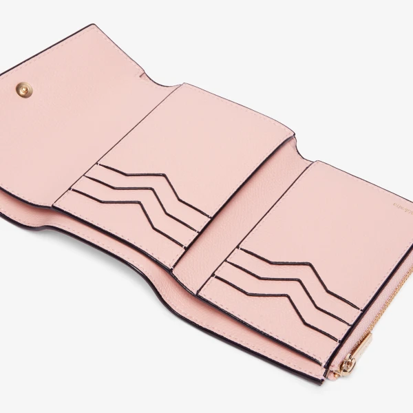 Valextra Pocket Purse 6CC in Peony Pink | Wallets & Purses | Coveti