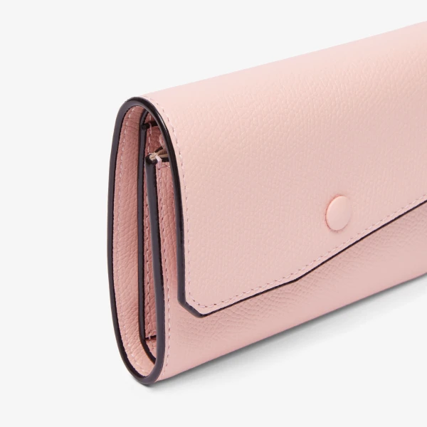 Valextra Pocket Purse 6CC in Peony Pink | Wallets & Purses | Coveti