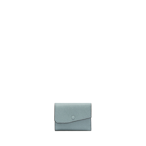 Valextra Pocket Purse 6CC in Smokey Blue | Wallets & Purses | Coveti