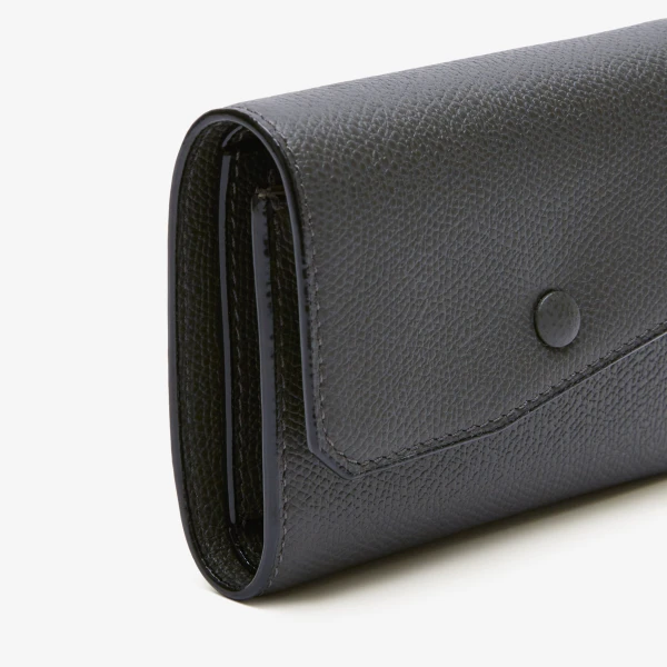 Valextra Pocket Purse 6CC in Smokey Grey | Wallets & Purses | Coveti