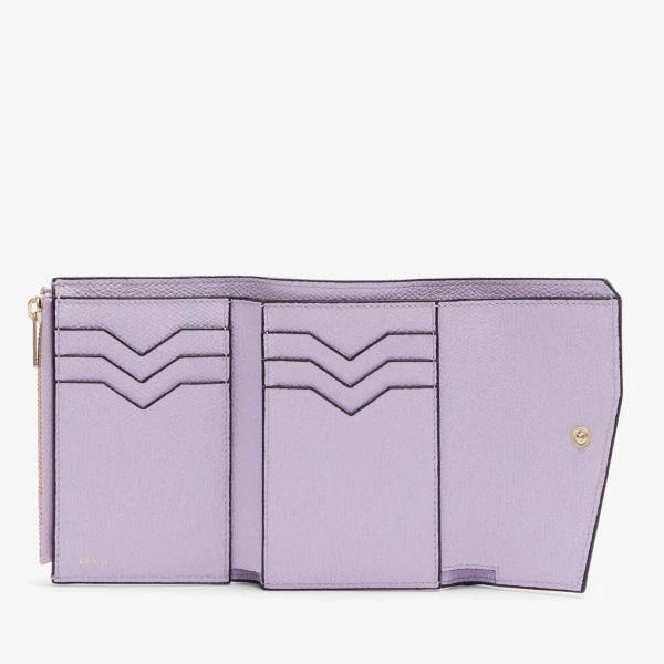 Valextra Pocket Purse 6CC in Wisteria Pink | Wallets & Purses | Coveti